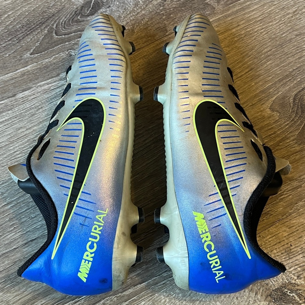 Nike Mercurial Vapor 11 NJR FG Silver Racer Blue Mens 6 Women 7.5 UK 5.5 EU 38.5